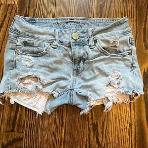 American Eagle size 0 stretch jean shorts